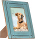 Prinz Homestead 5 x 7 Blue Distressed Wood Frame, Coastal Decor Hand-Distressed Wood Rustic Picture Frame, Two-Way Easel, Can Be Wall-Mounted, 8.2...