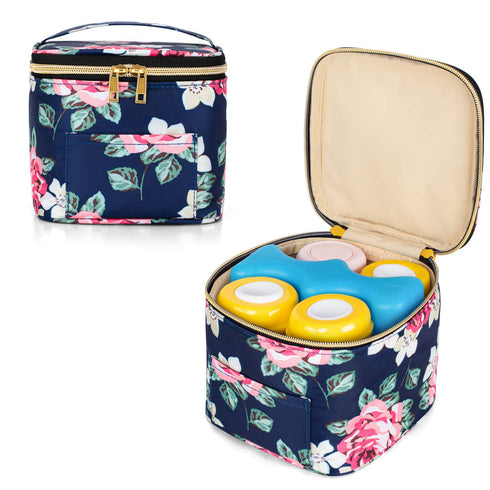 Teamoy Breastmilk Cooler - Bottle Bag for 4 Large 5 Oz Bottles, Perfect for Working Moms, Peony...