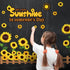 92 Pcs Summer Sunflower Bulletin Board Decorations Sun Flower Cutouts with Growth Spring Yellow Flower Bulletin Board Set for Classroom Window Wal...