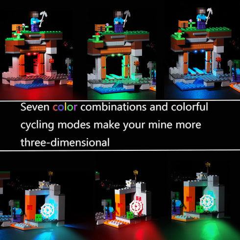 Led Lighting Kit for Lego 21166 Zombie Cave- Compatible with Lego Building Blocks Model- Not Include Lego Set(RGB Voice-Control Version)...