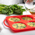 Silicone Muffin Top Pans for Baking - 4 Inch Jumbo Size Egg Baking Pan - Silicone Whoopie Pie Baking Pans - RED...