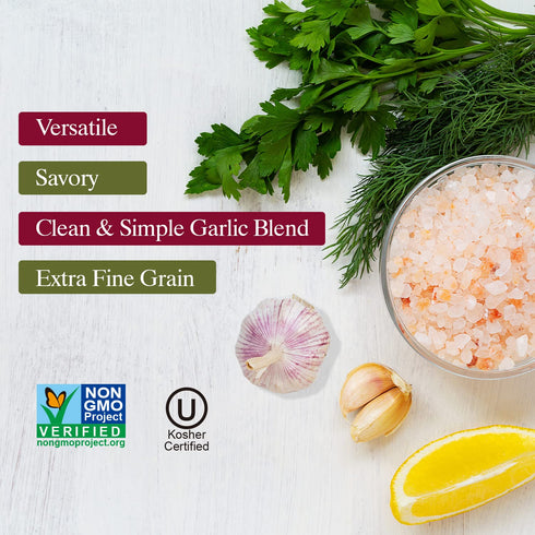Himalayan Chef Himalayan Pink Garlic Salt -3.6 Oz (Pack of 1), Small Grinder of Garlic Salt Seasoning, Natural & Certified...