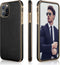 LOHASIC for Luxury Leather iPhone 11 Pro Case – Slim Designer PU Cover with Electroplated Frame, Soft TPU Bumper, Anti-Slip Grip, Business Protect...