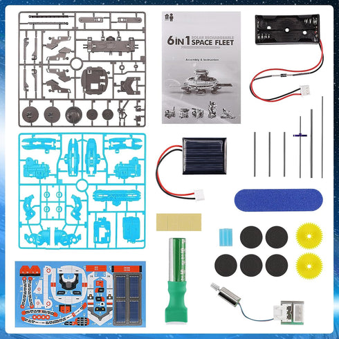 STEM Projects for Kids Ages 8-12 Solar Robot Kit 6-in-1 Space Toys for 10-Year-Old Boy Girl Gift Building Toys Science Kits Christmas Birthday Gif...