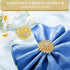 Geiserailie 6 Pcs Gold Flower Napkin Rings Alloy Floral Crystal Rhinestone Bling Holiday Shiny Napkins Ring Holders for Wedding Bridal Thanksgivin...