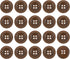 uxcell 100Pcs Wooden Buttons, 28mm 4 Hole Round Wood Button Wood Sewing Button Dotted Line Pattern for Sewing DIY Craft Clothing, Dark Brown...