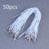 SEWACC 50pcs Elastic Barbed Cord Loop Stretch Round Strings with Dual Metal Barbs Barbed Fasteners for Mask Making Binding (White)...