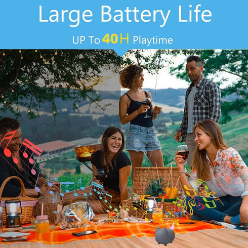 Portable Bluetooth Speaker, Mini Wireless Speakers with Clarity Stereo, Super Bass,TWS Pairing,Built-in Mic,40H Playtime,BT5.3,Powerful Rich Room-...
