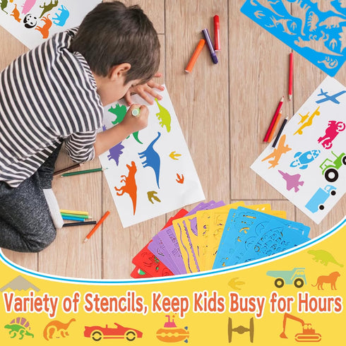 Drawing Stencils for Kids 30 Pieces Kids Stencils for Drawing with 500+ Patterns, Great Art Stencils Gift for Boys Girls Birthday Christmas...