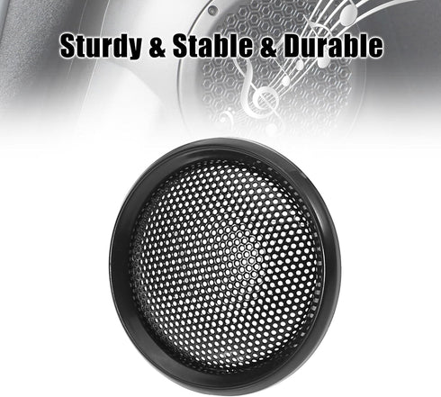 X AUTOHAUX 2pcs 1" Black Car Audio Speaker Cover Mesh Subwoofer Grill Horn Guard Protector...