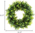 11.5-Inch Opal Basil Wreath - UV Resistant Artificial Summer, Fall, Winter, or Spring Wreath - Indoor/Outdoor Wreaths for Front Door by Pure Garde...