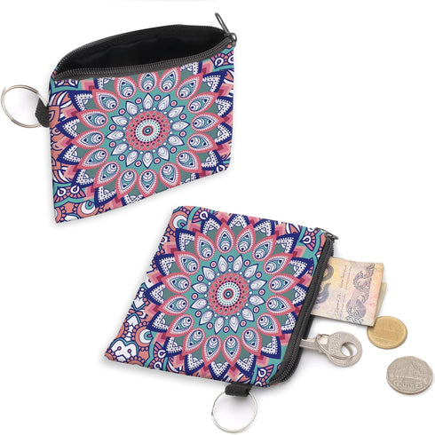 Coin Purse for Women 10 Pack Purse Pouches for Inside Purse Deanfun Mini Change Wallet with Zipper Bulk Keychain Cute Tampon Holder for Women Gift...