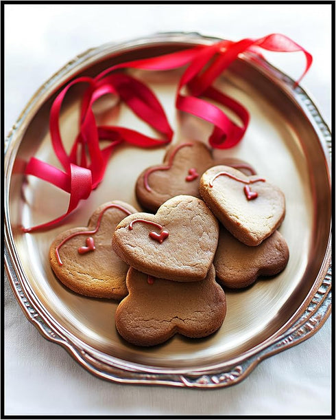 Posterizer 1 pcs-cute heart shaped cookies-Vanentine's themed poster -1-Romantic Art-Holiday Poster Collection-Gift for Couples boyfriend girlfrie...