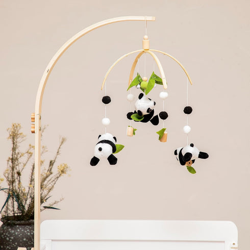 Baby Crib Mobile - Panda Mobile for Crib, Nursery Mobile Decor, Baby Bassinet Mobile Toy - Shower Set for Infant Bedroom Hanging Decoration, Gende...