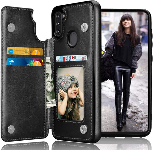 Tekcoo Galaxy A11 Case/Galaxy A11 Wallet Case, Minimalist Luxury PU Leather ID Cash Credit Card Holder Slots Magnetic Closure Kickstand Folio Flip...