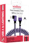 Smart Coiled USB A to Lightning Cable, 2ft to 8FT iPhone Charger Cable Extra-Short Ekstra-Long (Cosmos Purple)...