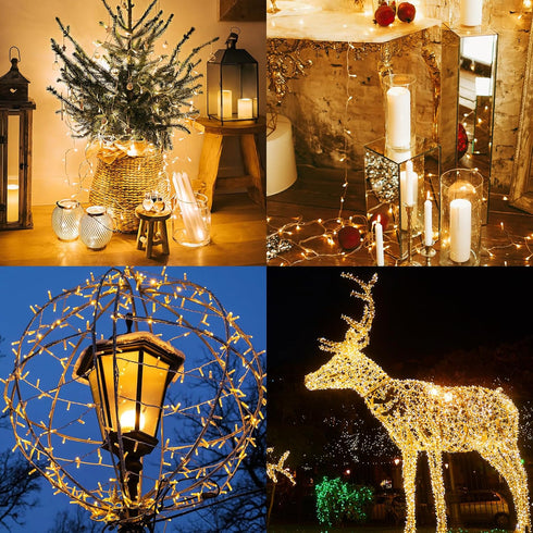 2 Pack 23ft 70 LED String Lights Battery Operated, Fairy String Lights with Timer 8 Modes Twinkle Lights Clear Wire for Wedding Party Bedroom Tree...
