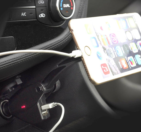 WixGear Car Mount Charger, Universal Magnetic Car Charger Socket Mount Holder, with Dual USB Charger, for Cell Phones and Mini Tablets with Fast S...