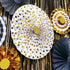 Gold Black Paper Fans Flower for Halloween Party Decorations,black2,Set of 8...