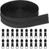 MiniRed 5Yards Bulk Zippers, (#5) Black Nylon Coil Zipper by The Yards for DIY Sewing Craft Bags with Replacement 20PCS Sliders (#5 Black)...