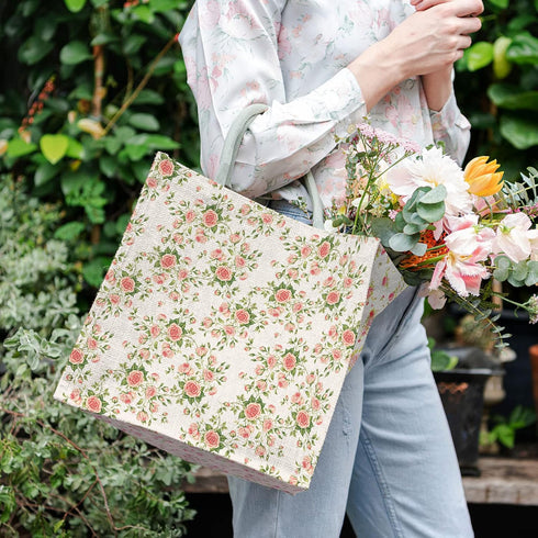 Whaline 12Pcs Spring Cotton Fabric Bundles 18 x 22 Inch Floral Quilting Fabric Patchwork Flower Pattern Precut Fat Quarters for Spring Birthday Se...