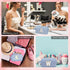 Makeup Bag for Women - Monogram Cute Initial Blue Makeup Bags Cosmetic Toiletry Pouch Make Up Case for Women Her Best Friend Friendship Sister Tea...