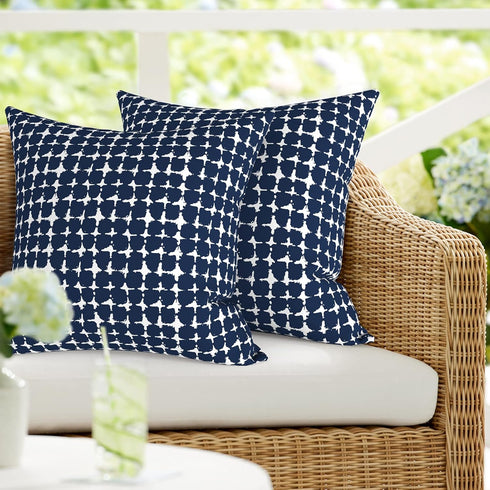 Outdoor Waterproof Pillow Covers ONLY, Square Decorative Double Printed Pillow Cases for Patio Couch Porch Chairs Pack of 2 (18 x 18 Inch,Tie-dye ...