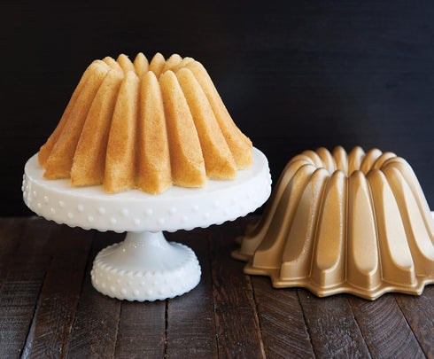 Nordic Ware Lotus Bundt Pan Gold, 5 Cup Capacity...