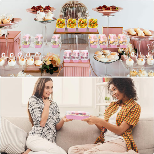 25Pack Pink Aluminum Foil Mini Loaf Pans With Lids, 6.8 Oz Rectangle Baking Cups Muffin Tins,Disposable Baking Tins Mini Baking Pans Tins Holders ...