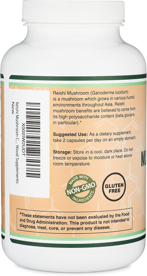 Reishi Mushroom Capsules (4:1 Ganoderma Extract, 1,000mg Red Reishi Powder Servings) 300 Count, 5 Month Supply, Potent Mushroom Supplement for Imm...