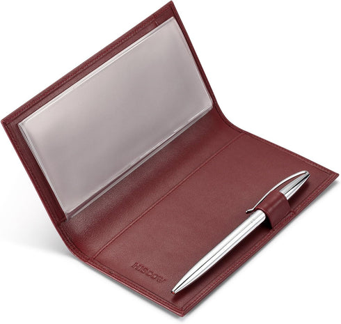 HISCOW Supple Leather Checkbook Cover with Free Divider - Italian Calfskin...