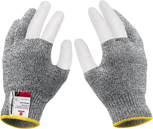 NoCry Kids Cut Resistant Gloves with 3 Reinforced Fingers - 100% Food Grade Kids Cooking Gloves with Level 5 Protection - Lightweight, Ambidextrou...