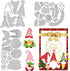 11Pcs Gnome Die Cuts Metal Dies Santa Claus Cutting Dies Gnome Embossing Stencil Creative Gnome Dies for Card Making Scrapbooking Photo Album Enve...