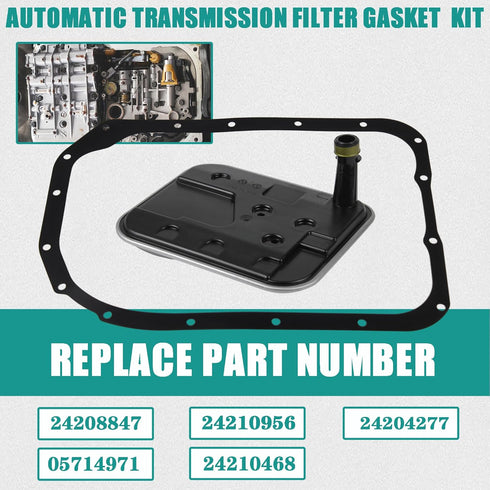 4L80E Transmission Automatic Transmission Filter Oil Pan Gasket Kit Compatible with Chevrolet Silverado K1500 Suburban GMC Sierra C1500 Yukon Esca...
