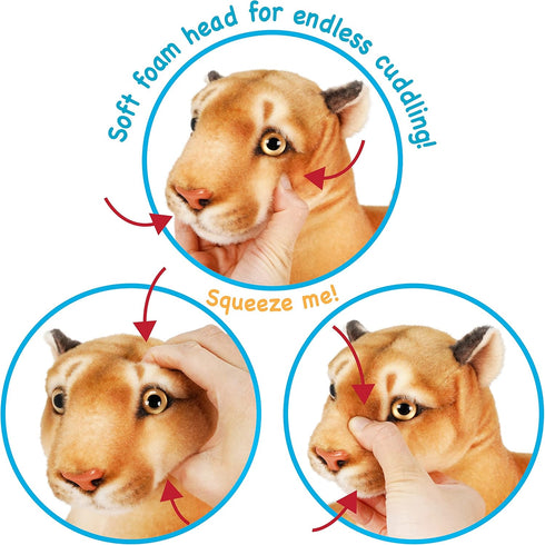 VIAHART Monique The Mountain Lion - 18 Inch (Tail Measurement Not Included) Stuffed Animal Plush - by TigerHart Toys...