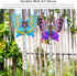 Set 2 Metal Butterfly Suncatchers for Windows - 14" Outdoor Fence Wall Art Decor, Rainbow Prisms Sun Catchers with Crystals Hanging for Home Garde...