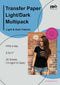 PPD Inkjet Heat Transfer Paper for T-Shirts 20 Sheet Pack Mixed Light & Dark Letter 8.5X11" - (PPD-5-MIX-20)...