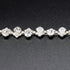 Jerler Rhinestone Trim, Crystal Rhinestone Chain Applique, Ideal for DIY Decoration and Wedding Clothing Embellishments, 0.4" Width (Silver, 1 Yar...