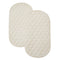 TL Care 2 Pack Waterproof Quilted Playard Changing Table Protector Pads Made with Organic Cotton Top Layer, 23" x 12"...