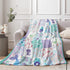 Mermaid Baby Throw Blanket for Girls, Soft Cozy Cute Mermaid Ocean Theme Plush Flannel Crib Blanket for Nursery, 30x40 inch Purple Teal Mermaid Fl...