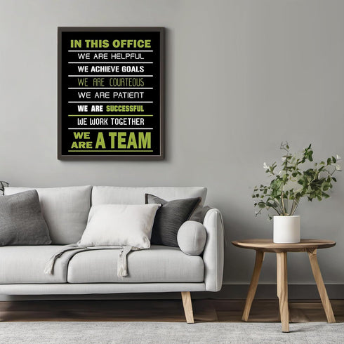 Posterizer 1 pcs-in this office we are a team quote-Workplace & Office Art-Motivational & Inspirational Art-Gift for Boss, Manager-decor for offic...