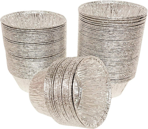 2 Oz Disposable Baking Cups Tins Foil Pans Cups 70 mL Aluminum Foil Cupcake Bowl Pans for Baking, Roasting, 100Pcs....