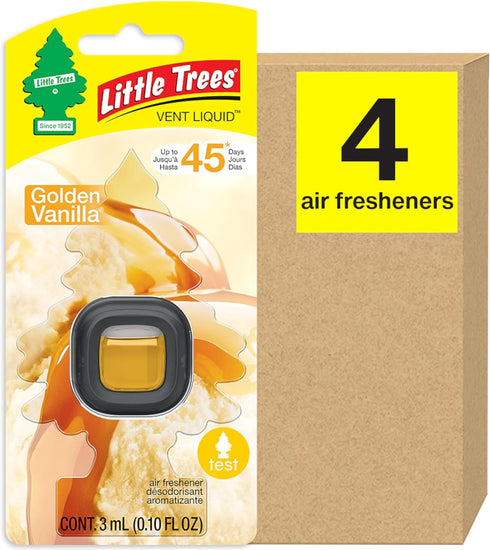 LITTLE TREES Car Air Freshener. Vent Liquid Provides Long-Lasting Scent for Auto or Home. Add a Splash of LITTLE TREES to Your Vent. Golden Vanill...
