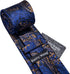 Barry.Wang Mens Tie Set Paisley Necktie Pocket Square Cufflinks Formal Wedding Business Party...
