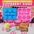 2 Pcs Dog Treat Molds for Baking and Freezing – Bone & Paw Shaped Silicone Dog Treat Mold, Non-Sticking, Blue & Pink – Easy Release Design for Hom...