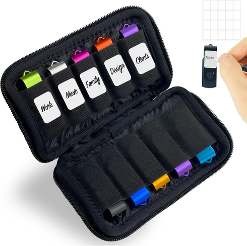 Flash Drive Case USB Storage Case JBOS USB Holder Storage Bag, Electronic Accessories Organizer for USB Flash Drive, USB Case, Thumb Drive Caes, J...
