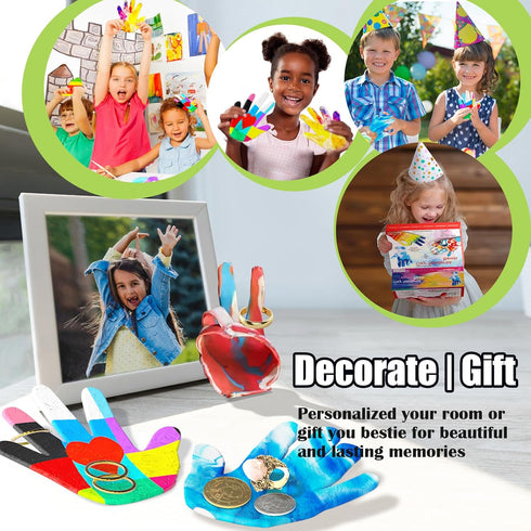 Arts and Crafts for Kids Girls Ages 8-12 6-8 4-8 4-6 - Make Your Own Clay Handprint Bowls, Mothers Day Crafts for Kids Birthday Gifts for 4 5 6 7 ...