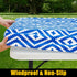 smiry Rectangle Picnic Table Cloth, Waterproof Elastic Fitted Outdoor Tablecloths for 8 Foot Tables, Wipeable Flannel Backed Vinyl Table Cover for...