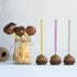 25 PCS Bling Cake Pop Paper Sticks, Glitter Rhinestone Lollipop Treat Sucker Sticks, Diamond Wrap Candy Holder for Chocolate Fruit Marshmallow Des...