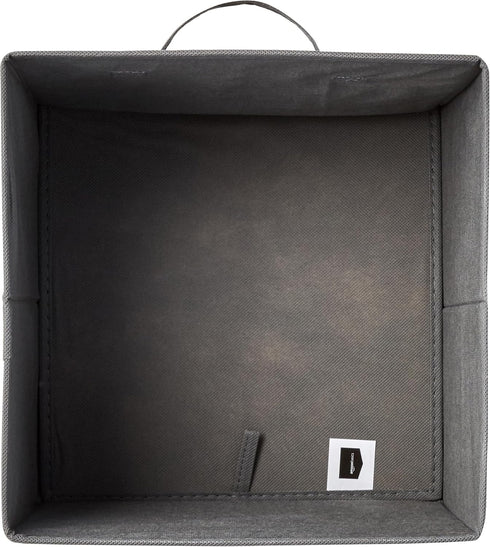 GiveAbay Basics Collapsible Fabric Storage Cubes Organizer with Handles, 10.5"x10.5"x11", Pack of 6, Gray...